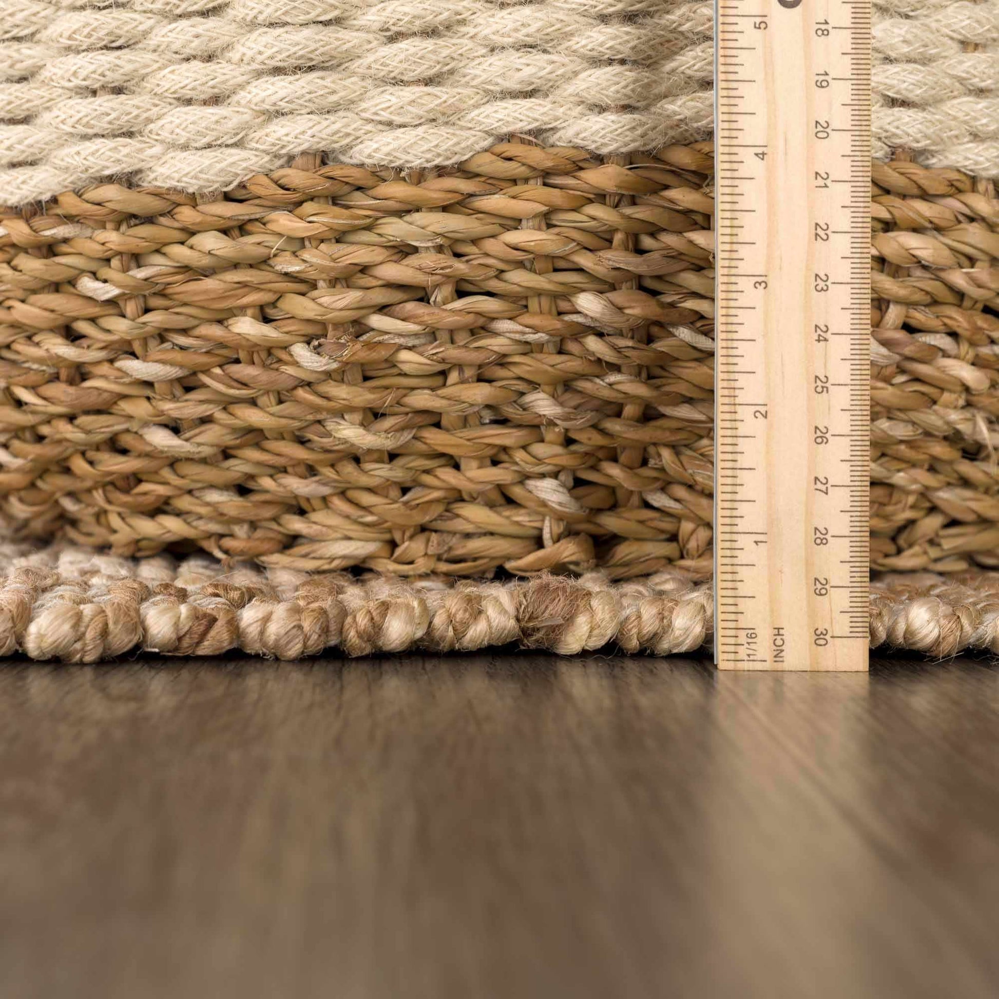 Ionut Checkered Jute Area Rug