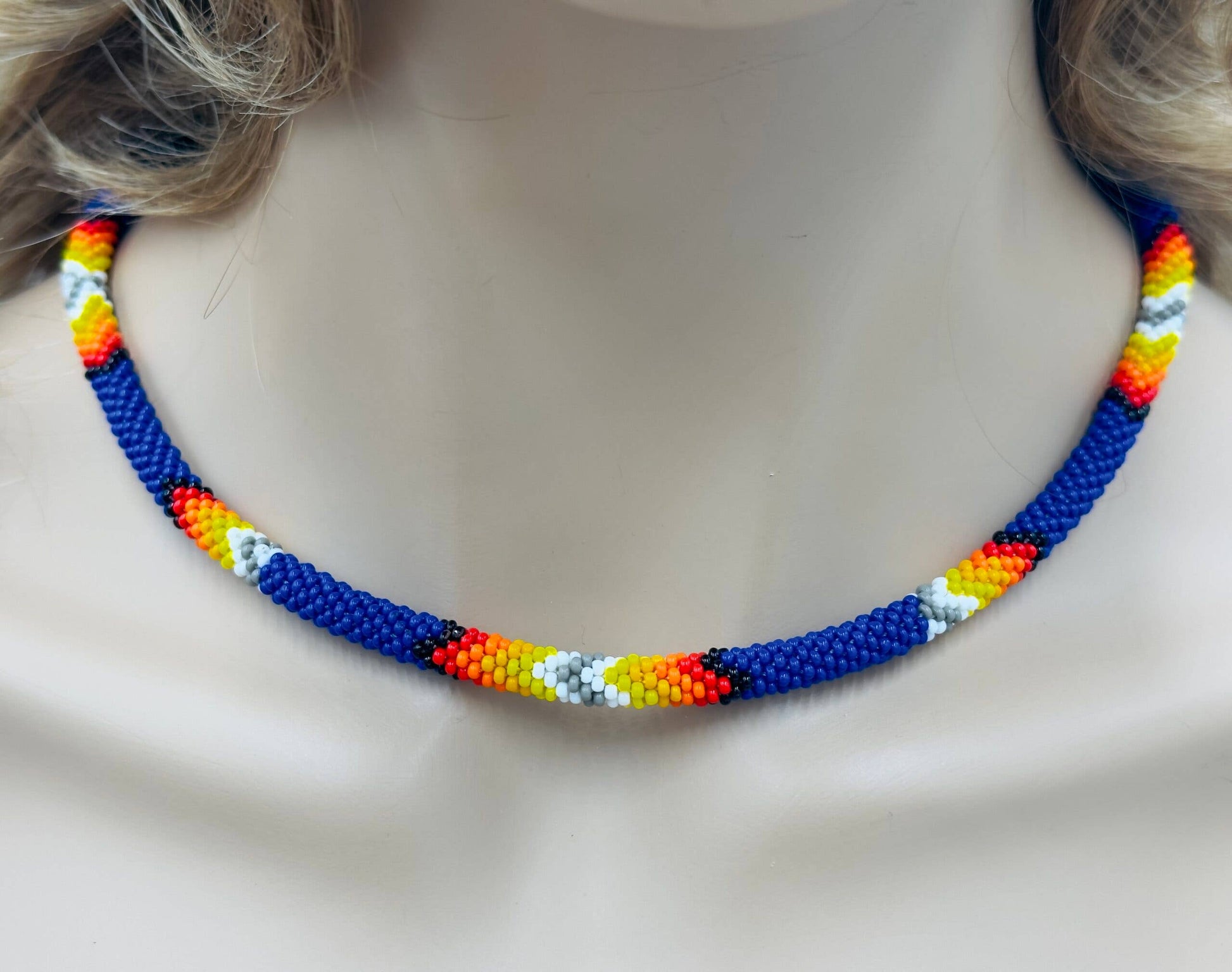 Deep Blue Rope necklace