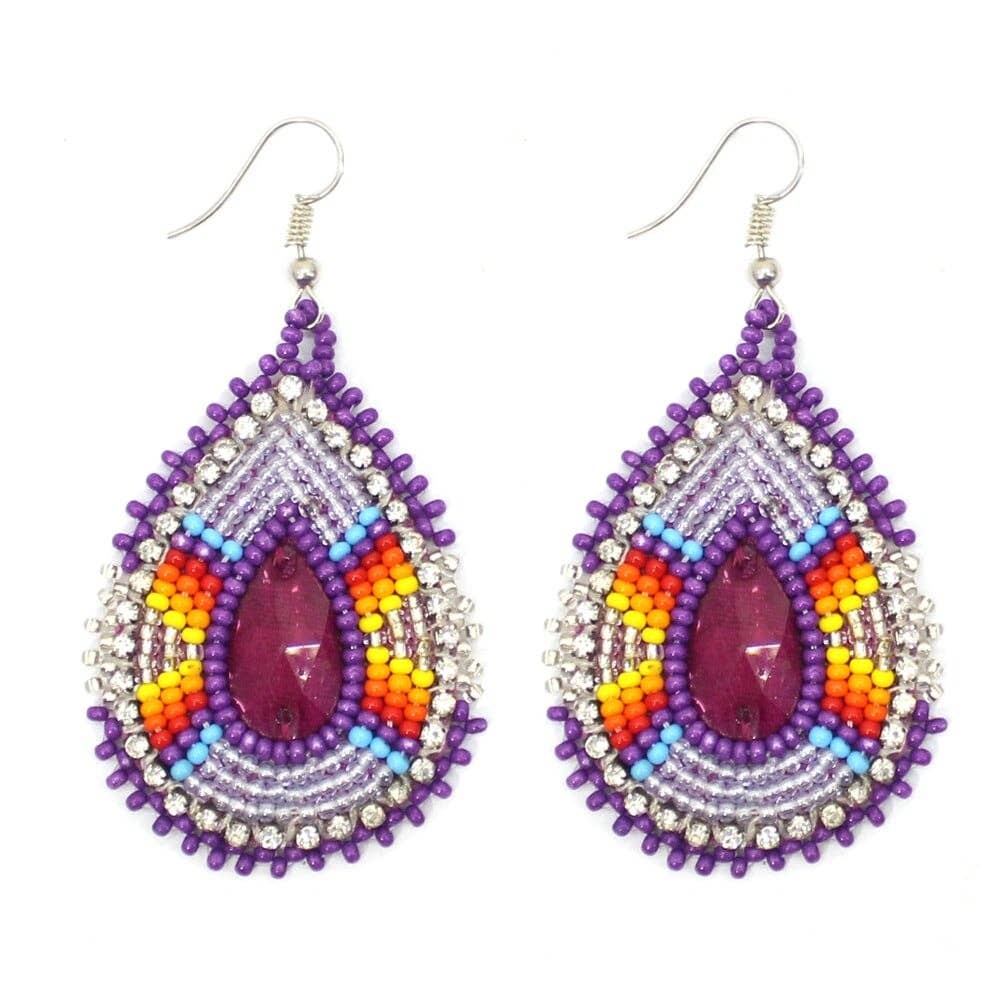 Gem Teardrop Earrings