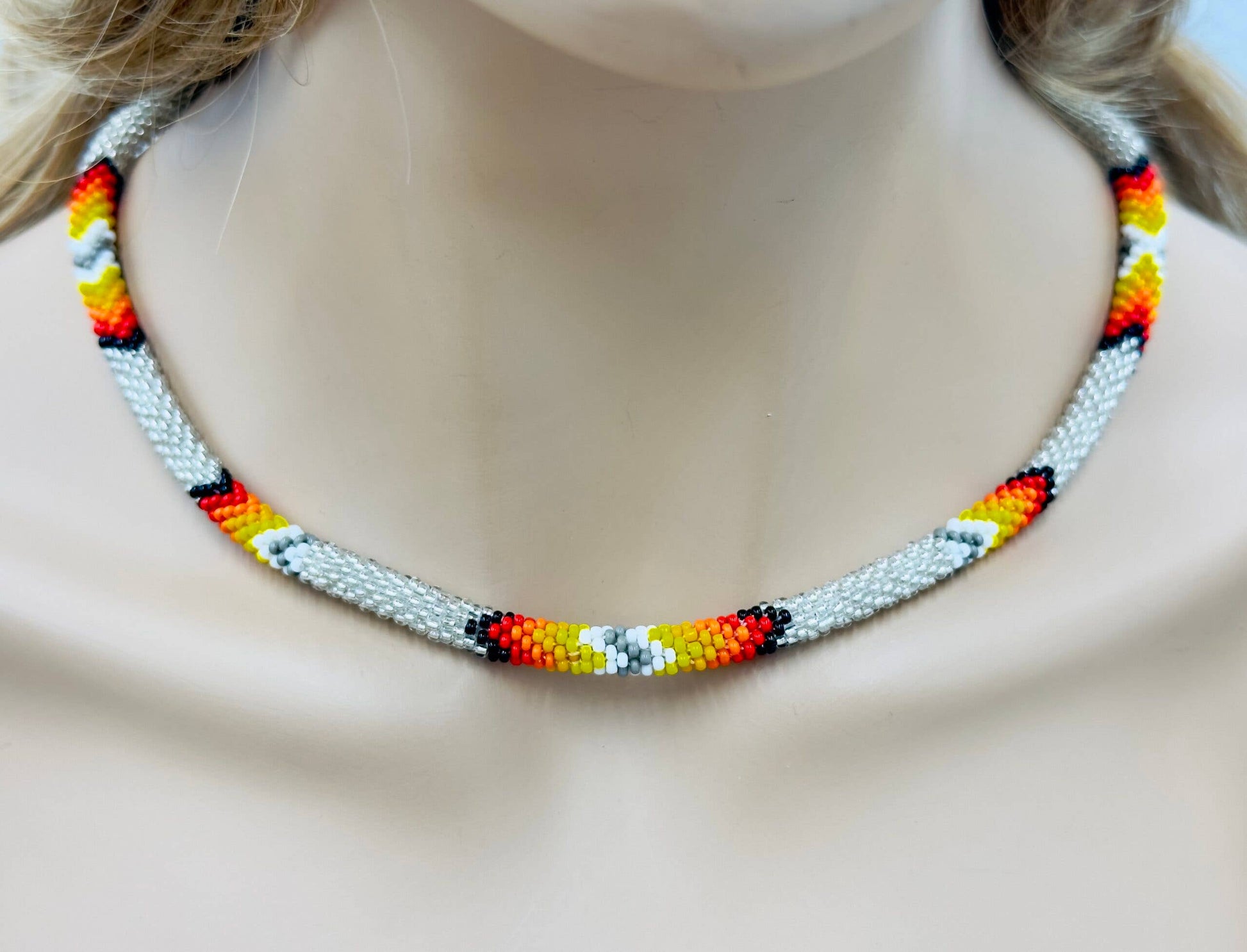 Silver woven Rope necklace