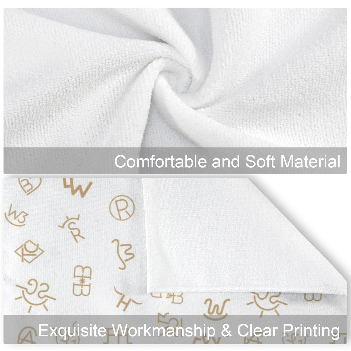 Baha Ranch Set of 4 Minimalistic Cowboy Western Cattle Brands Kitchen Towels Made in America