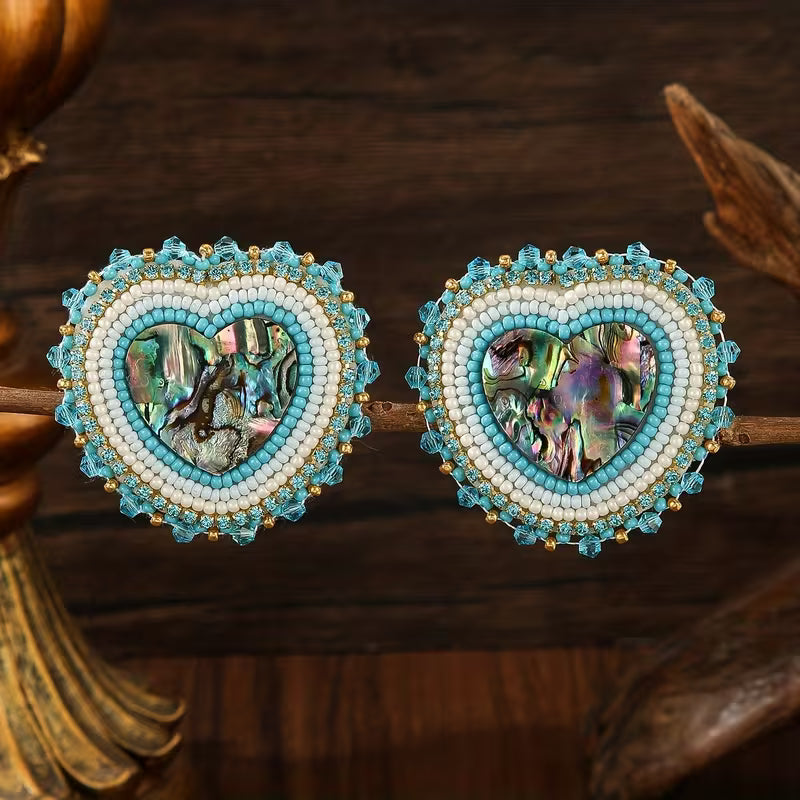 Beaded Shell Studs