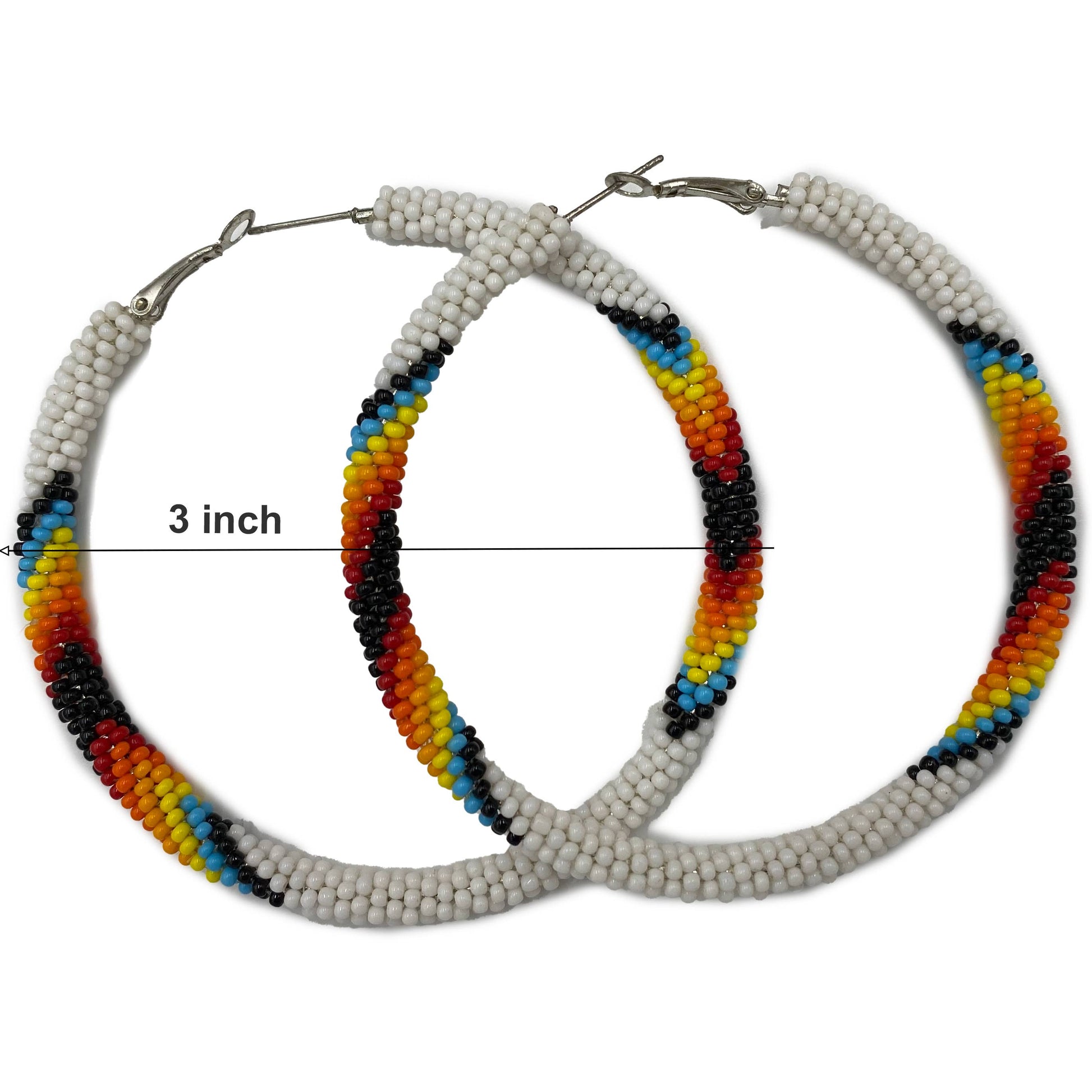 White Fire 3" Hoops