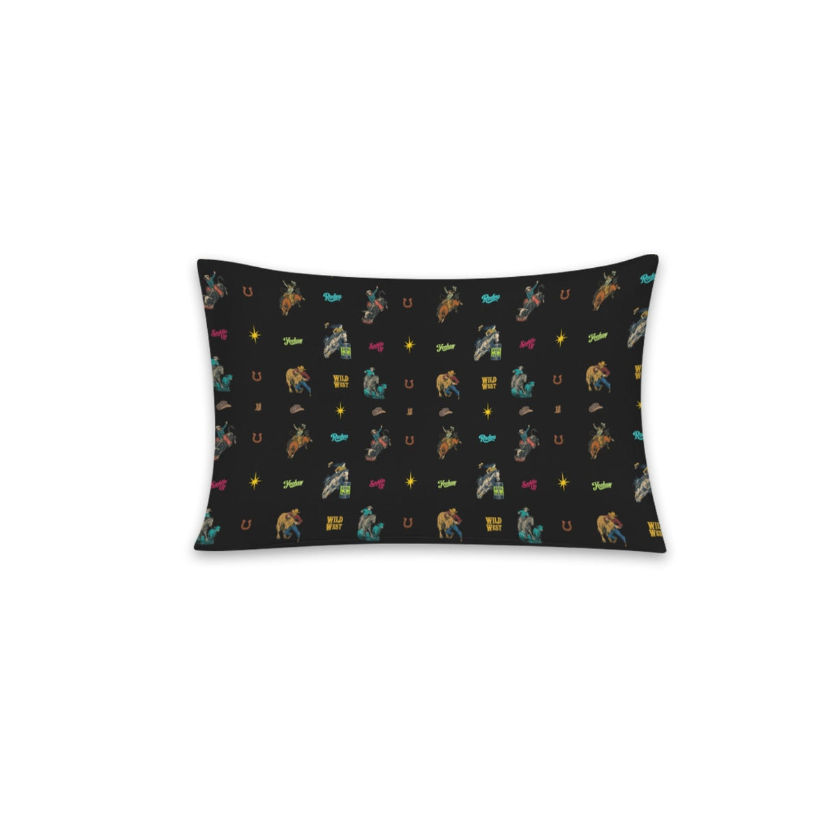 Baha Ranch the Last Roundup Collage Pillow Cover Made in America