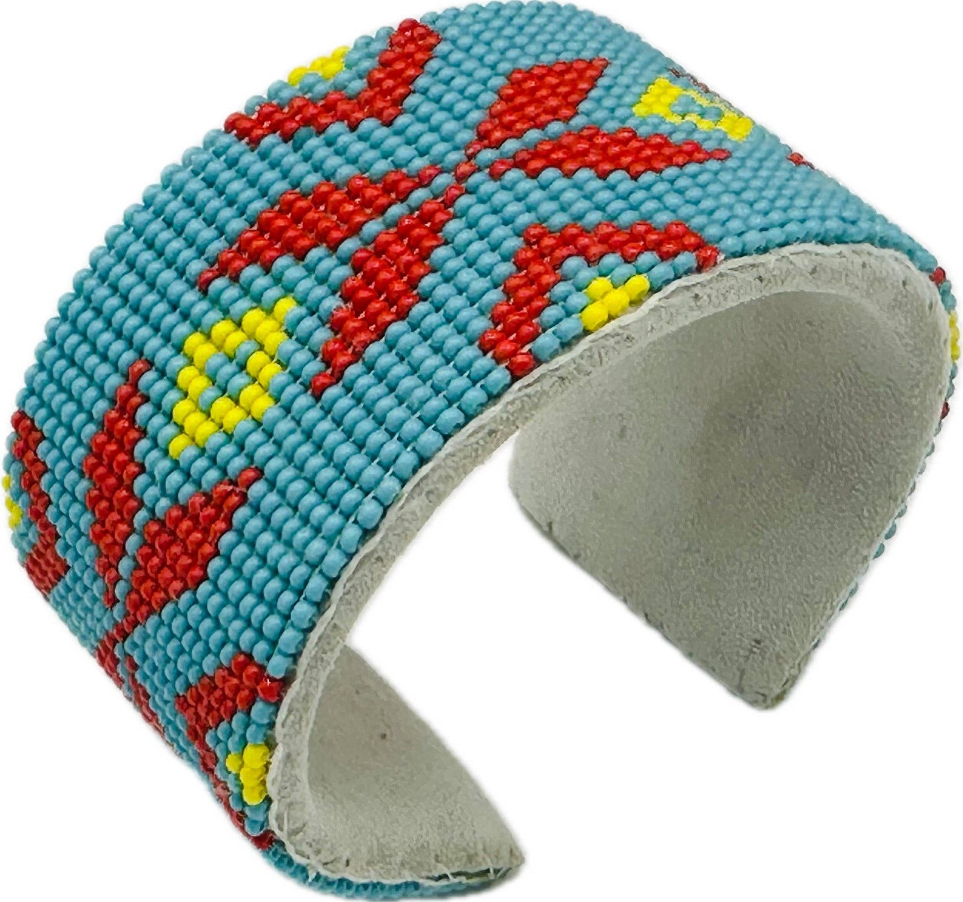 Turq/Red Star Cuff