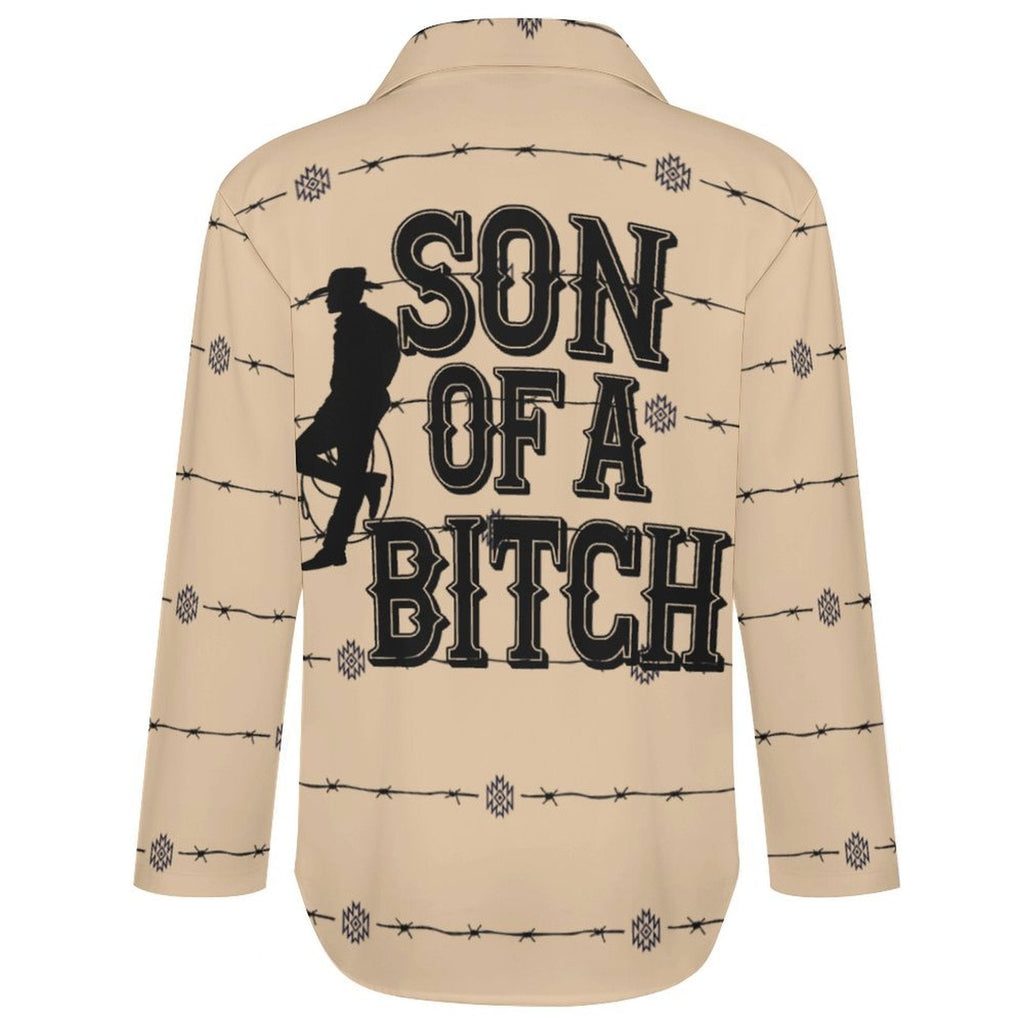 Baha Ranch Son of A Bitch Barbwire Button Up Blouse