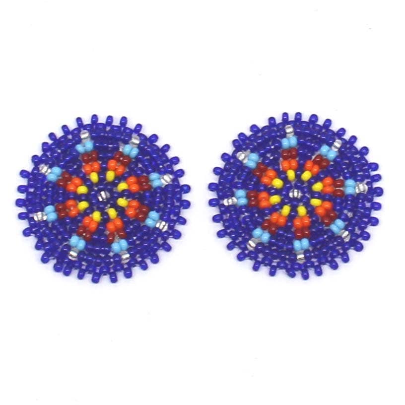 Deep Blue rosette Studs