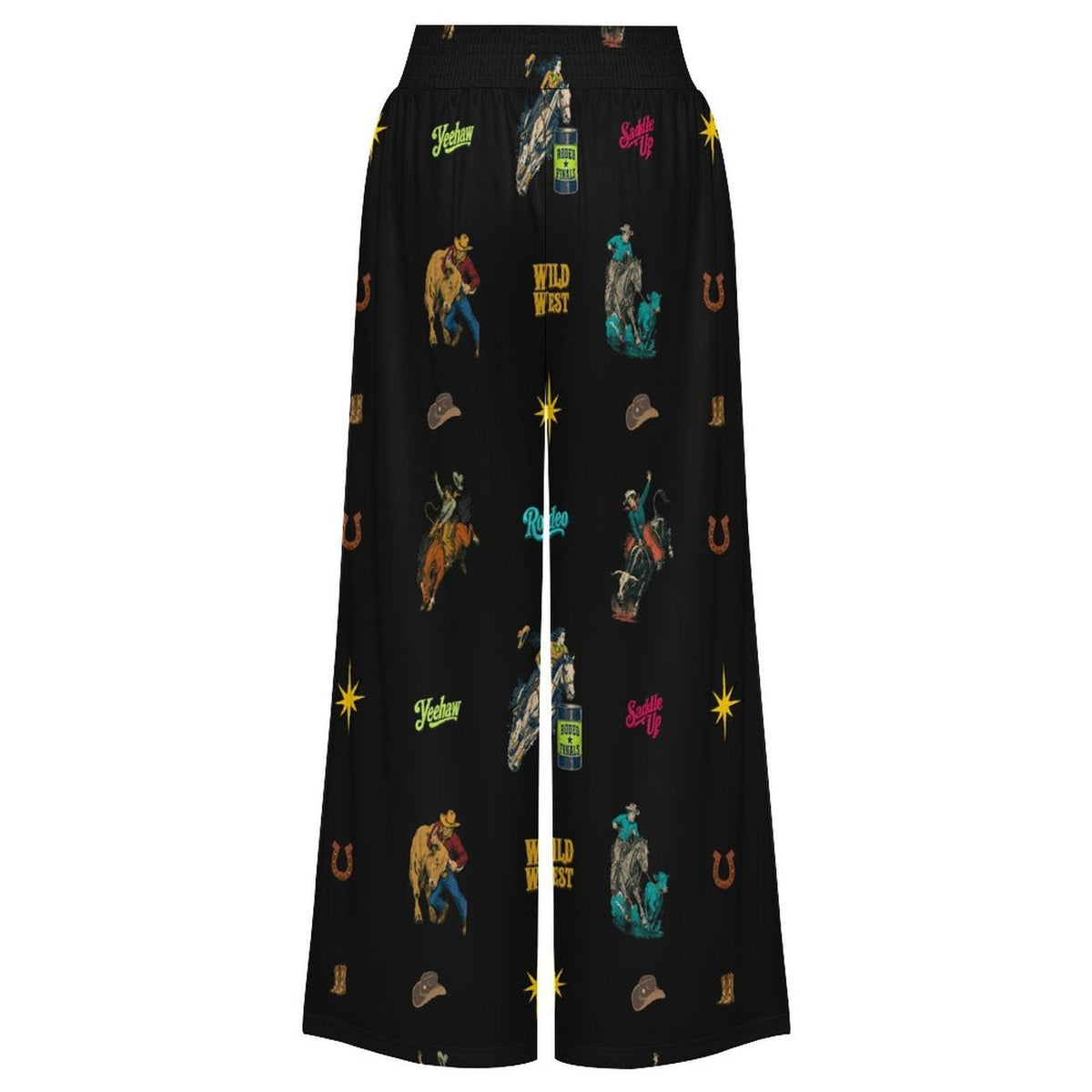 Baha Ranch The Last Roundup Rodeo High Waisted Wide Leg Pants
