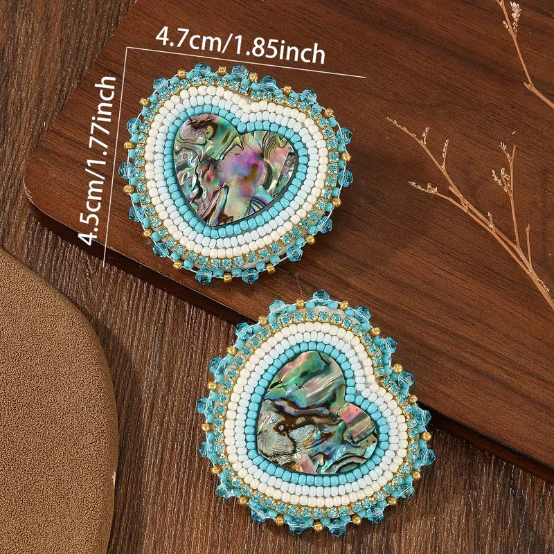 Beaded Shell Studs