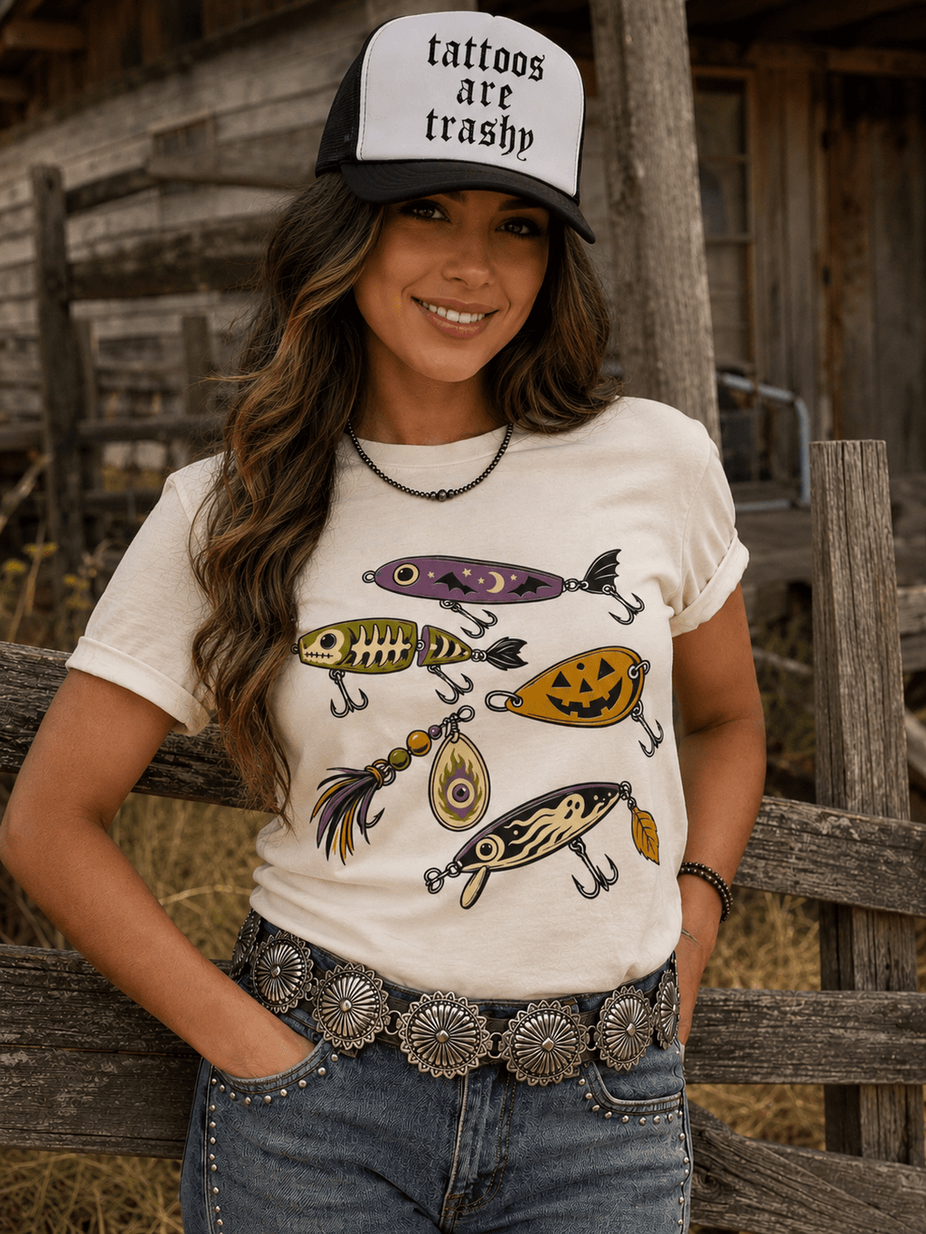 Halloween Fishing Lure Graphic Tee