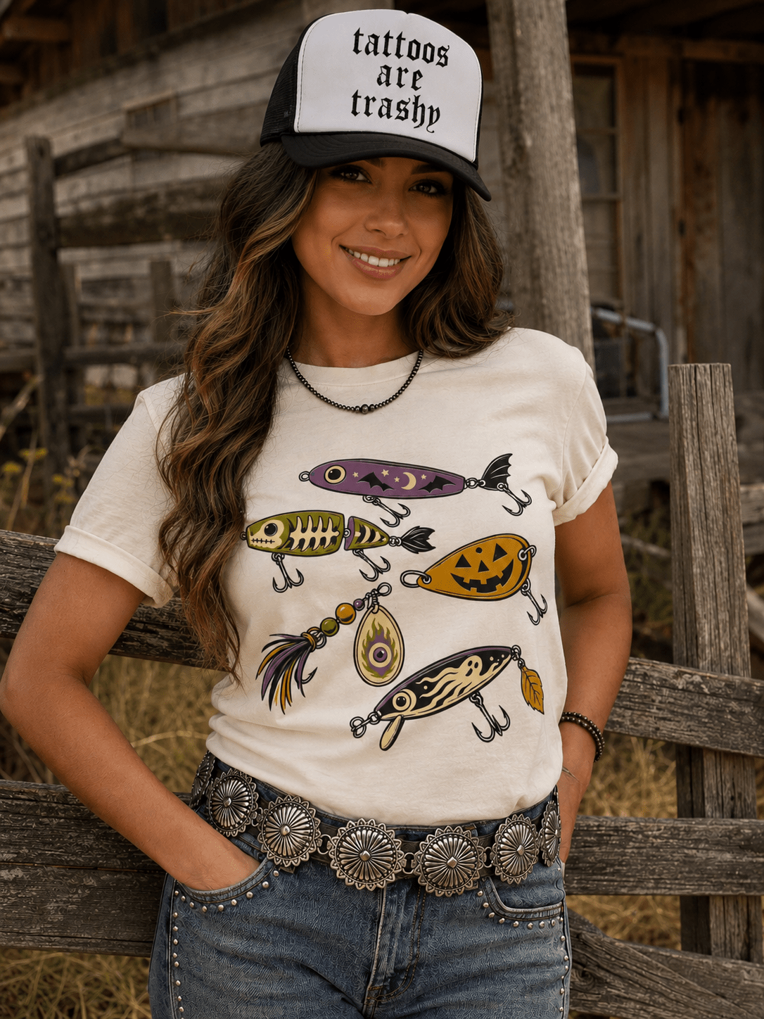 Halloween Fishing Lure Graphic Tee
