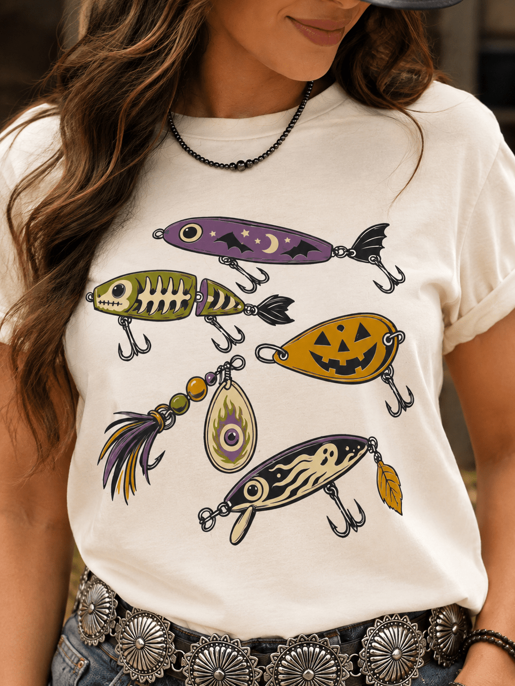 Halloween Fishing Lure Graphic Tee