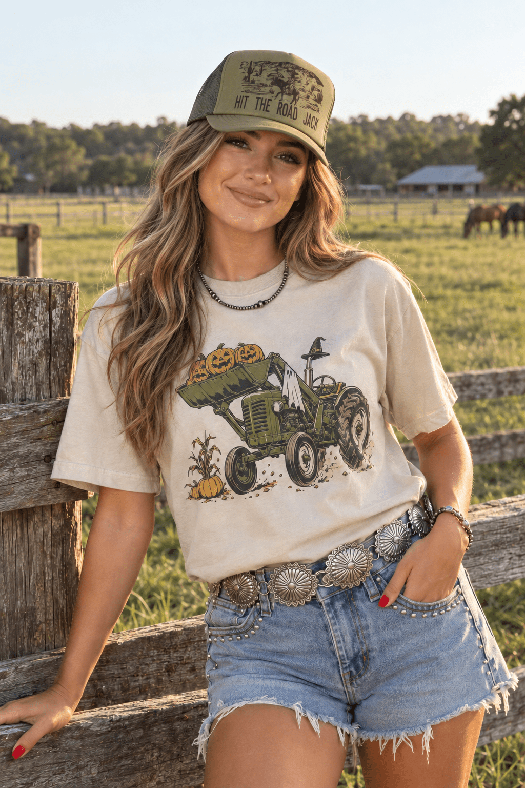 Halloween Tractor Graphic Tee