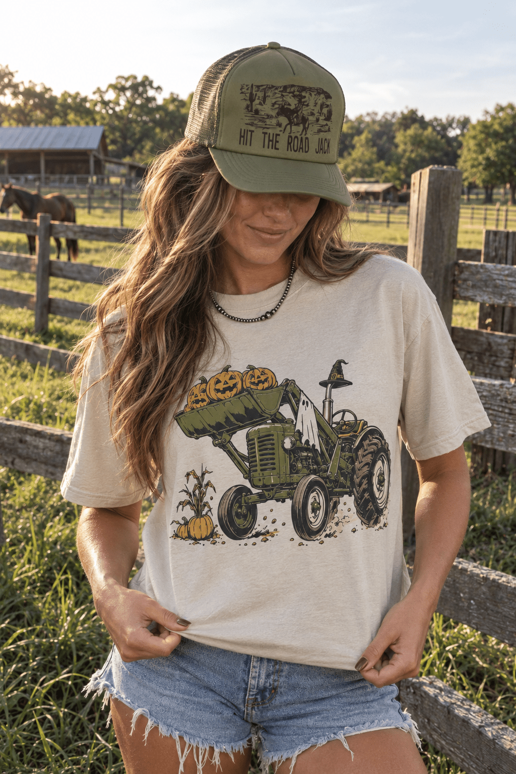 Halloween Tractor Graphic Tee
