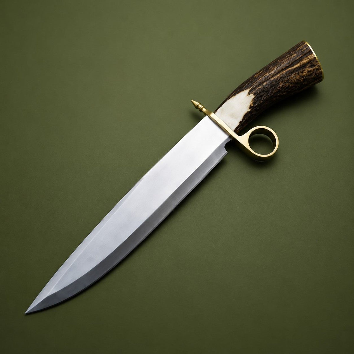 Tombstone Billy Clanton Ring Guard Bowie Knife Replica – Handmade 1095 Carbon Steel Knife
