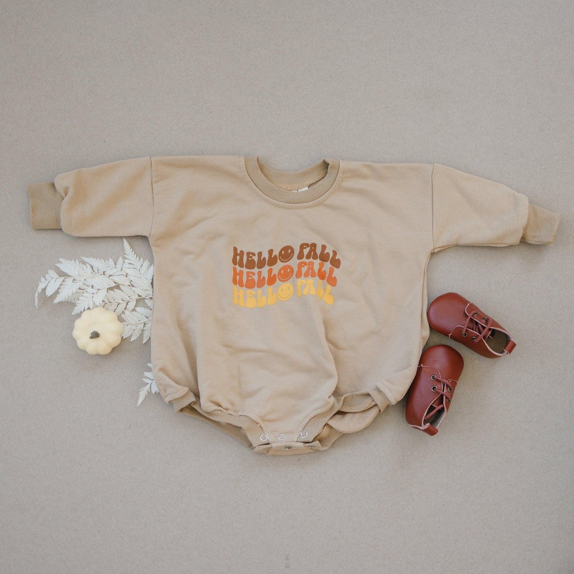 Hello Fall Sweatshirt Romper - more colors