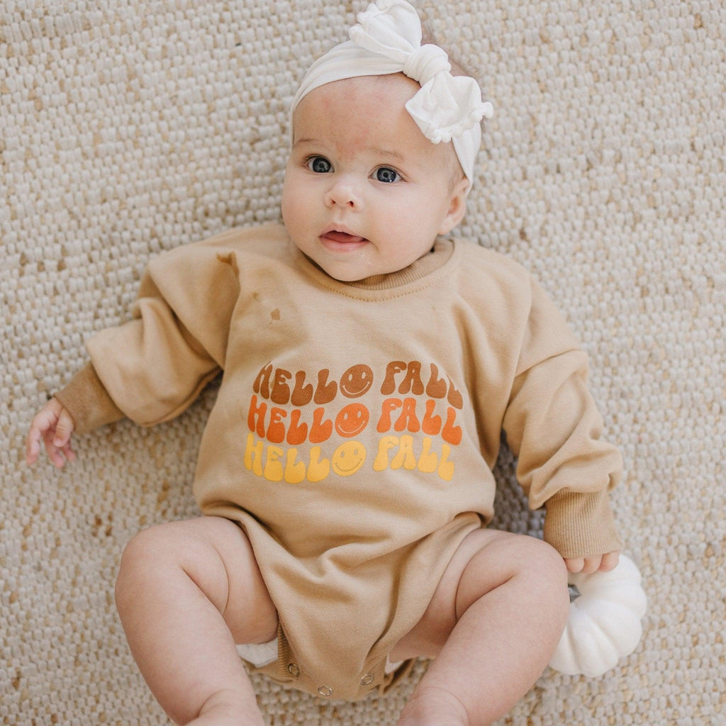 Hello Fall Sweatshirt Romper - more colors