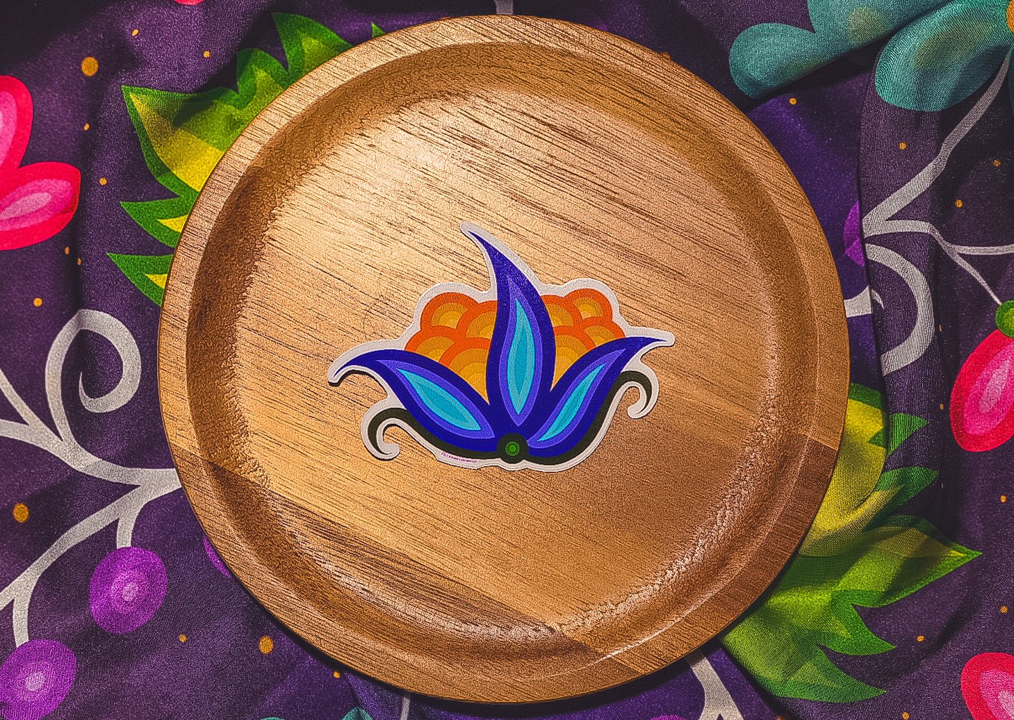 Large Purple Flower Sticker