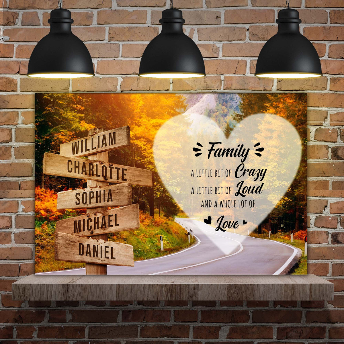 A Lot of Love Family Names Sign II