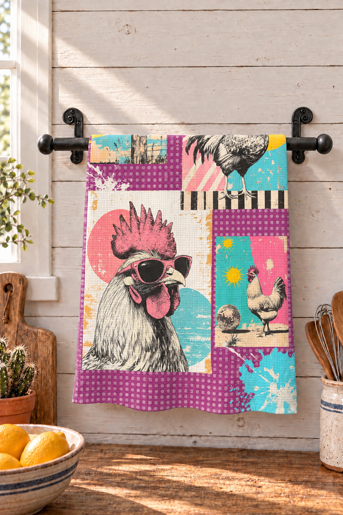 Baha Ranch Set of 2 Chicken Days Kitchen Towels Made in America