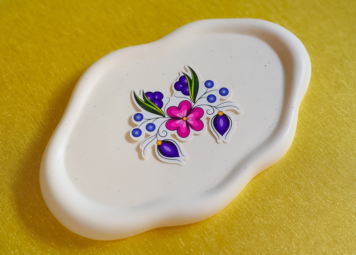 Ojibwe Floral Flash Sticker- Purple/Pink