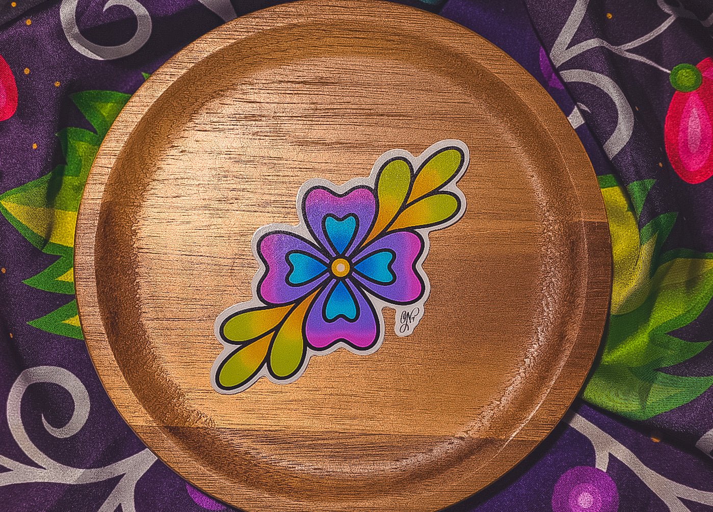Pastel Pink/Purple Flower Sticker