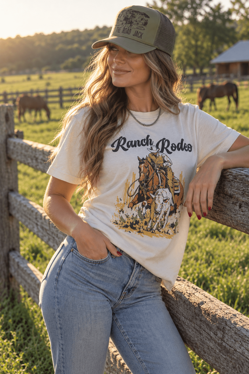 Ranch Rodeo Cowboy Roping Graphic Tee