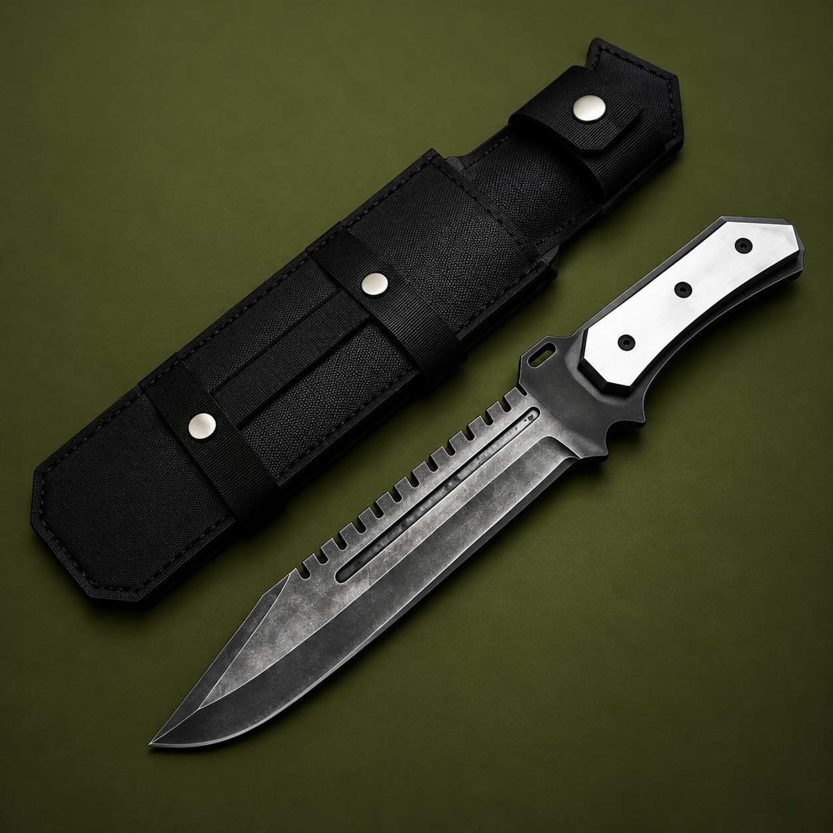 Resident Evil 5 Albert Wesker STARS Replica Knife – D2 Steel Game Knife With Sheath