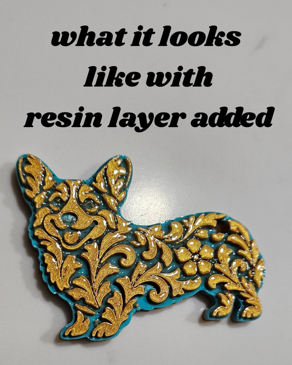 3D Print Frenchie French Bulldog Tooled Keychain Made in America