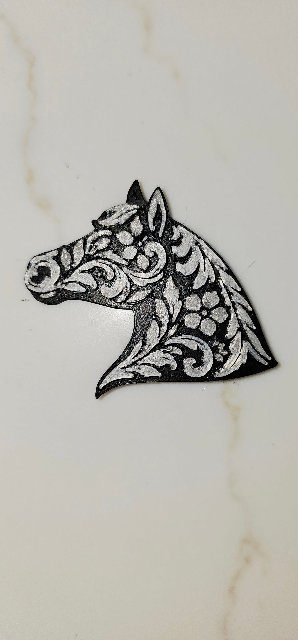 Baha Ranch Year of the Horse Tooled 3d Print Bookmark Keychain Hatpin Magnet Purse Charm Made in America