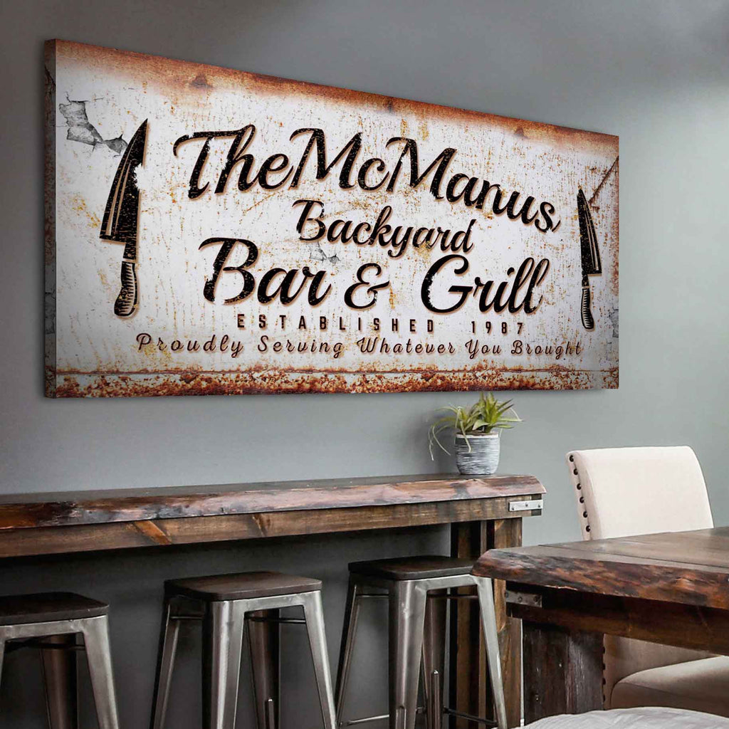 Backyard Bar & Grill Sign IV