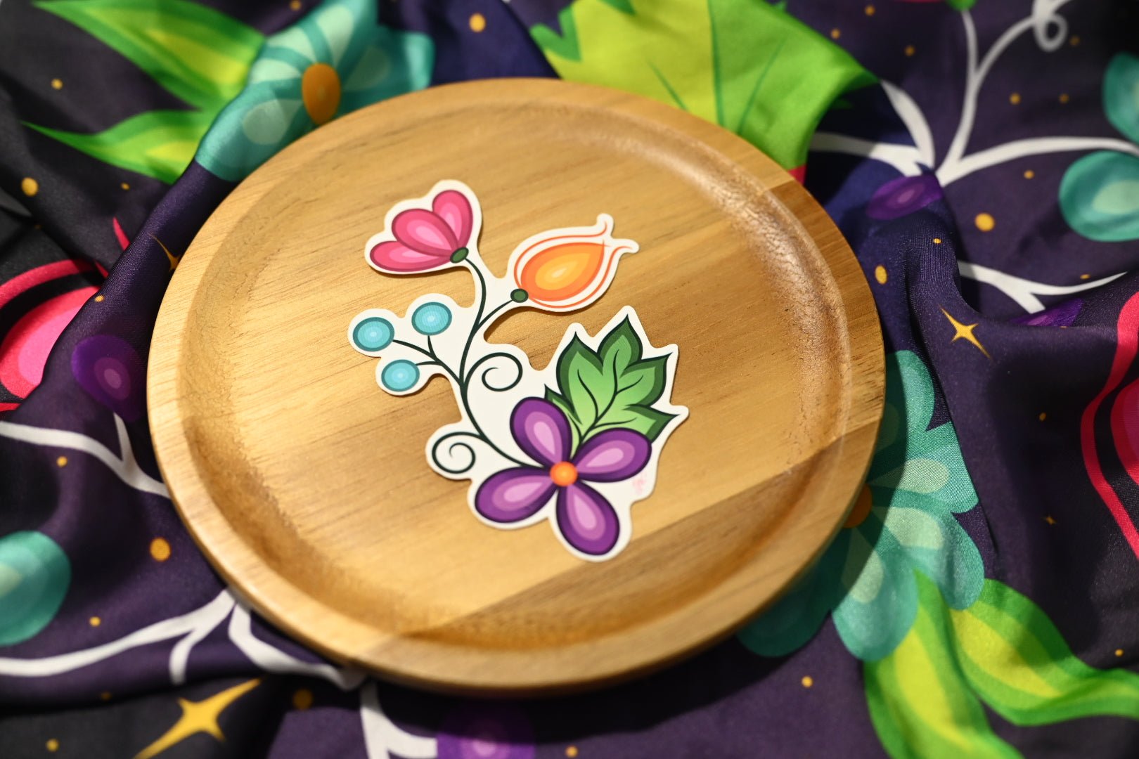 Sunset Ojibwe Floral Sticker