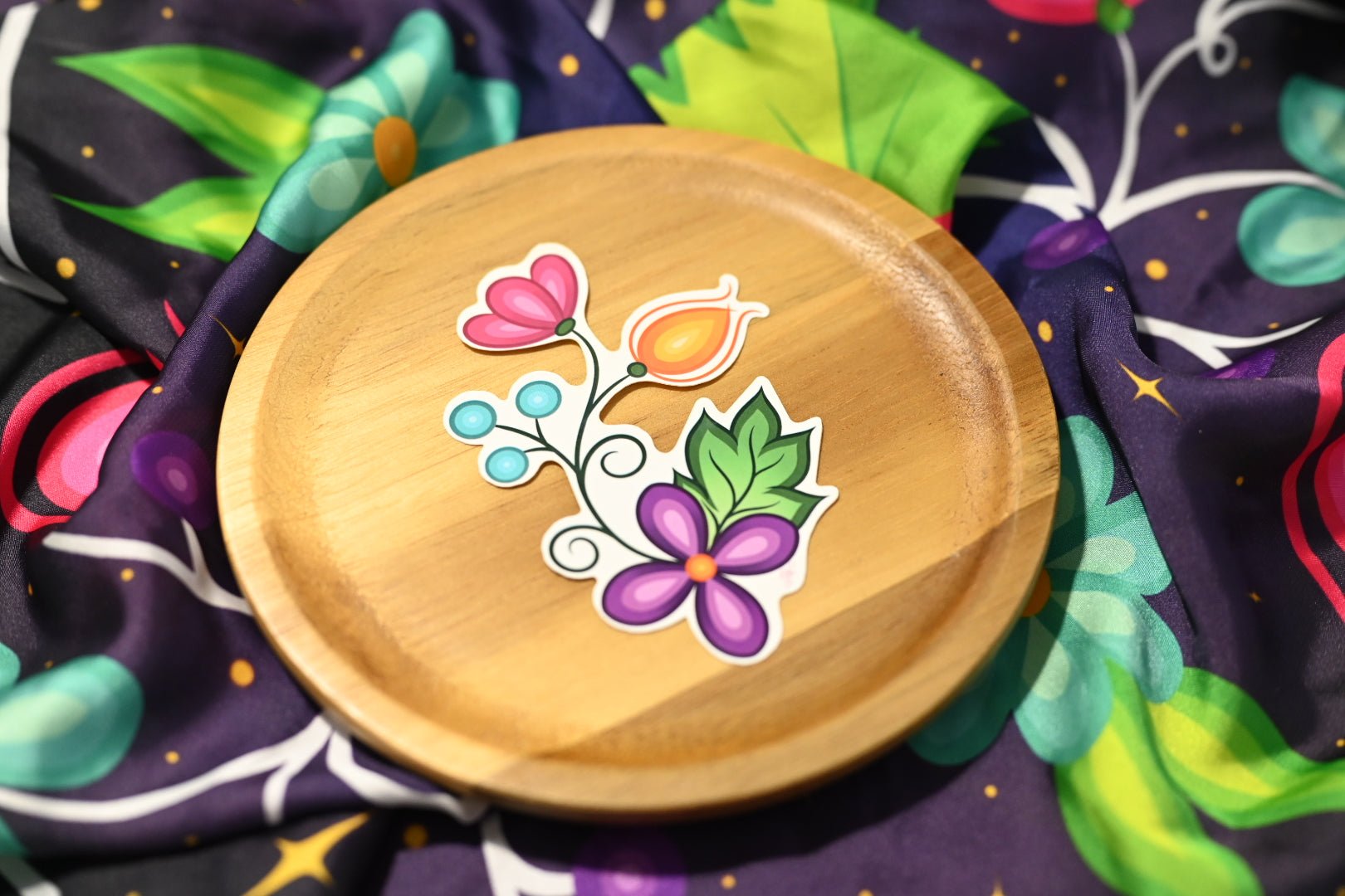 Sunset Ojibwe Floral Sticker