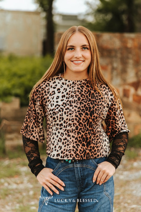 Relaxed Fit Shirt W/Lace Sleeves