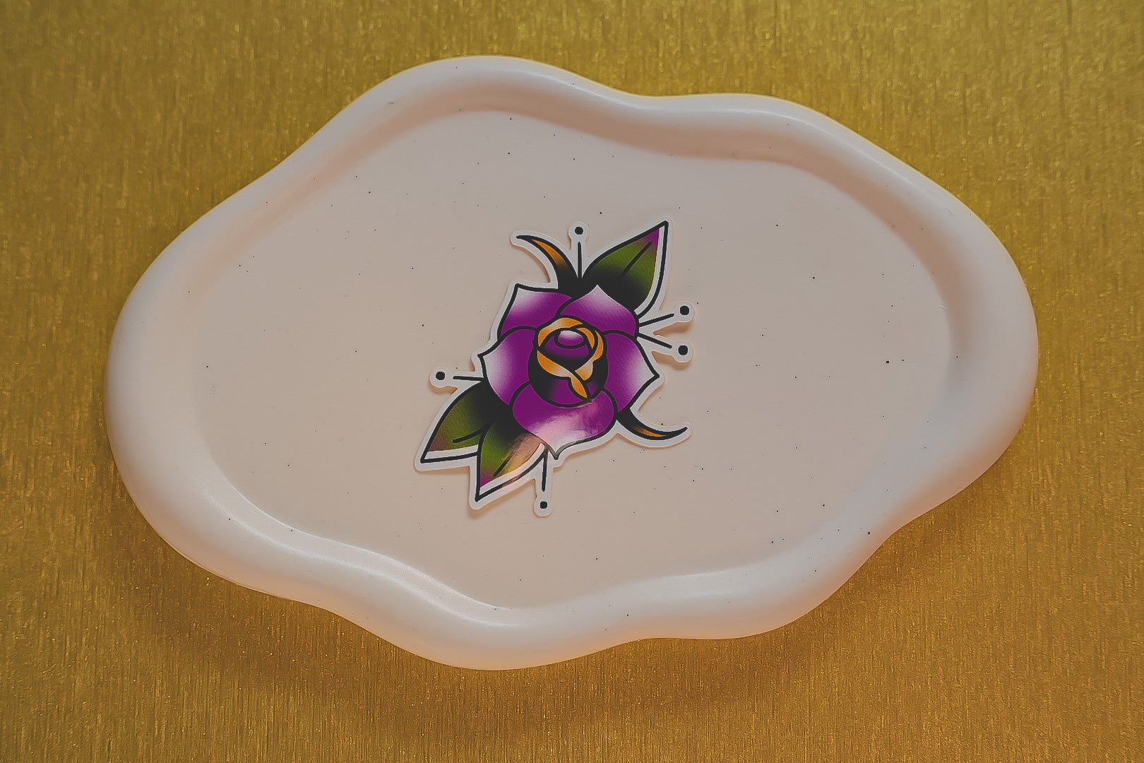 Traditional Rose Sticker- Purple