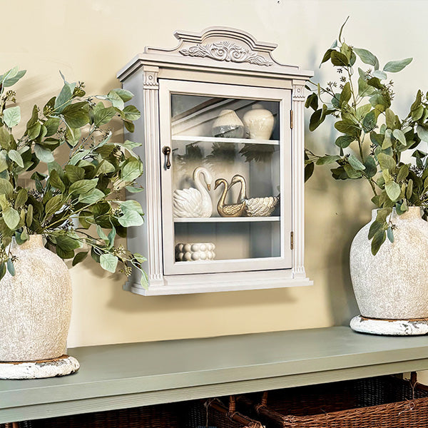 Baroque Elegance Wall Mounted Cabinet with Magnetic Door