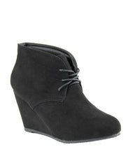 Load image into Gallery viewer, Skye-black suede wedges
