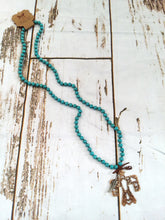 Load image into Gallery viewer, Turquoise Tassel necklace
