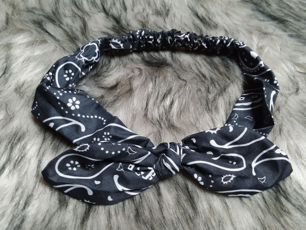 Bandana bow headbands