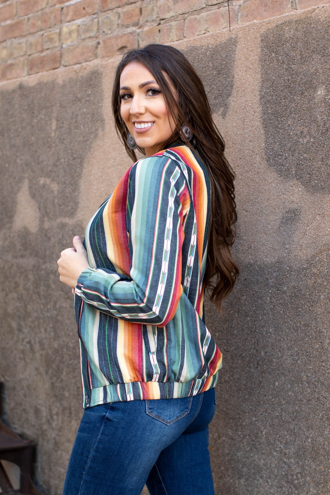 Charcoal Serape Bomber Jacket