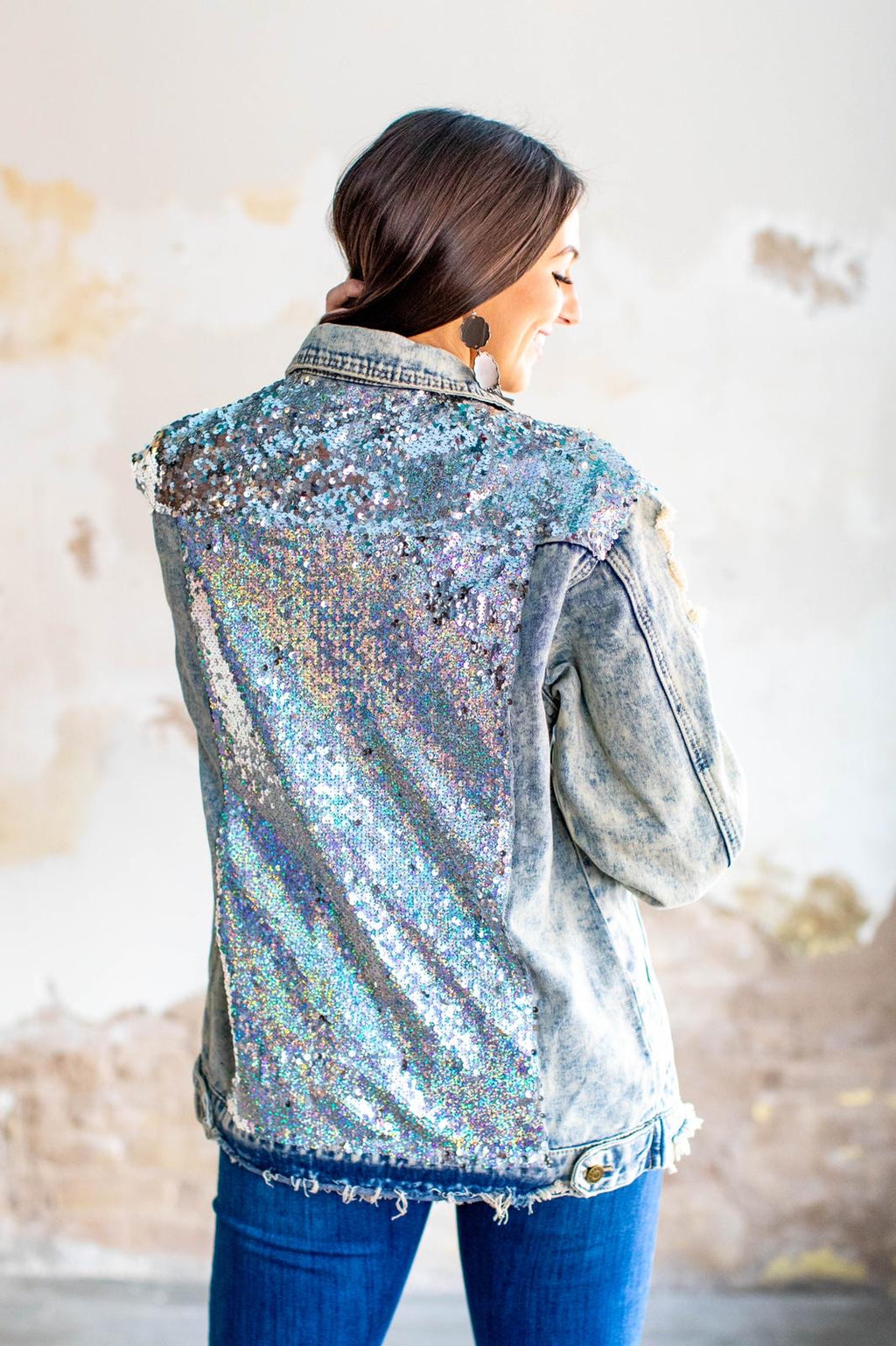 Rockin’ Silver Mermaid Denim Jacket