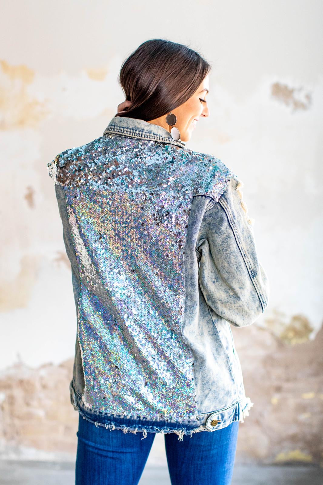 Rockin’ Silver Mermaid Denim Jacket