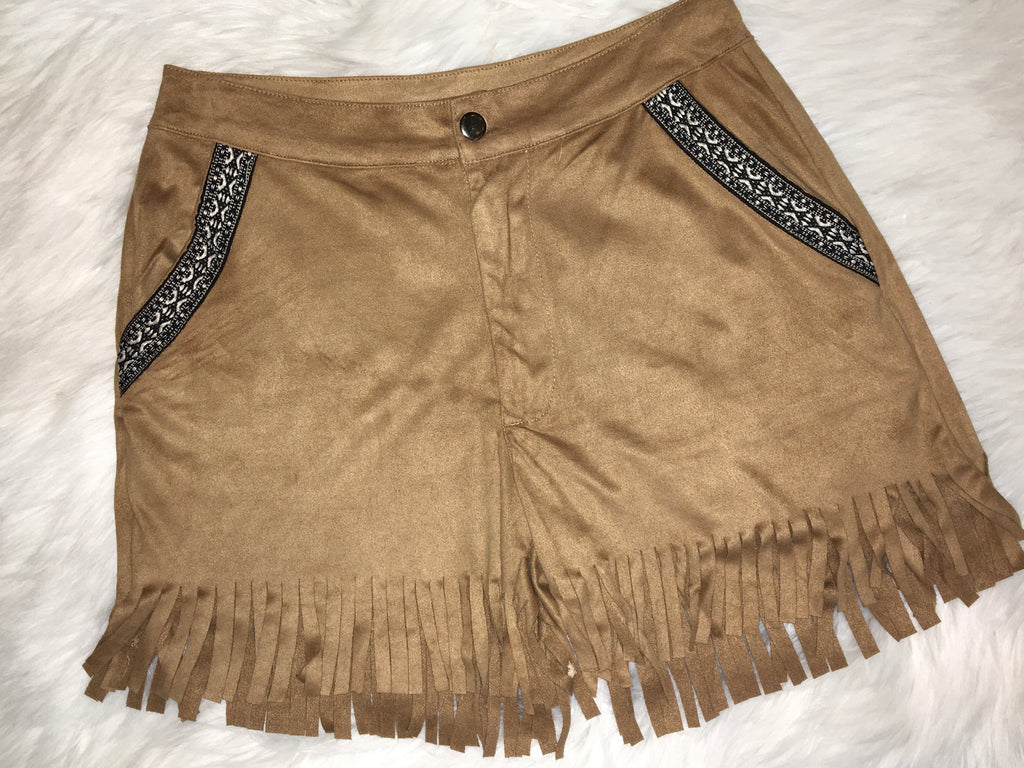 POL fringe shorts