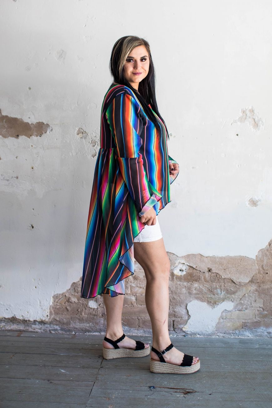 BLUE SERAPE HIGH LOW TOP