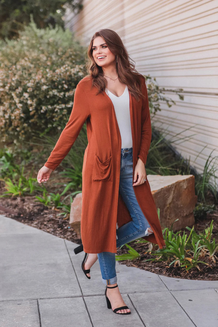 Spiced Up Long Pocket Cardigan