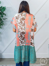 Load image into Gallery viewer, Tornado Alley Paisely Cow Toole Print Kimono
