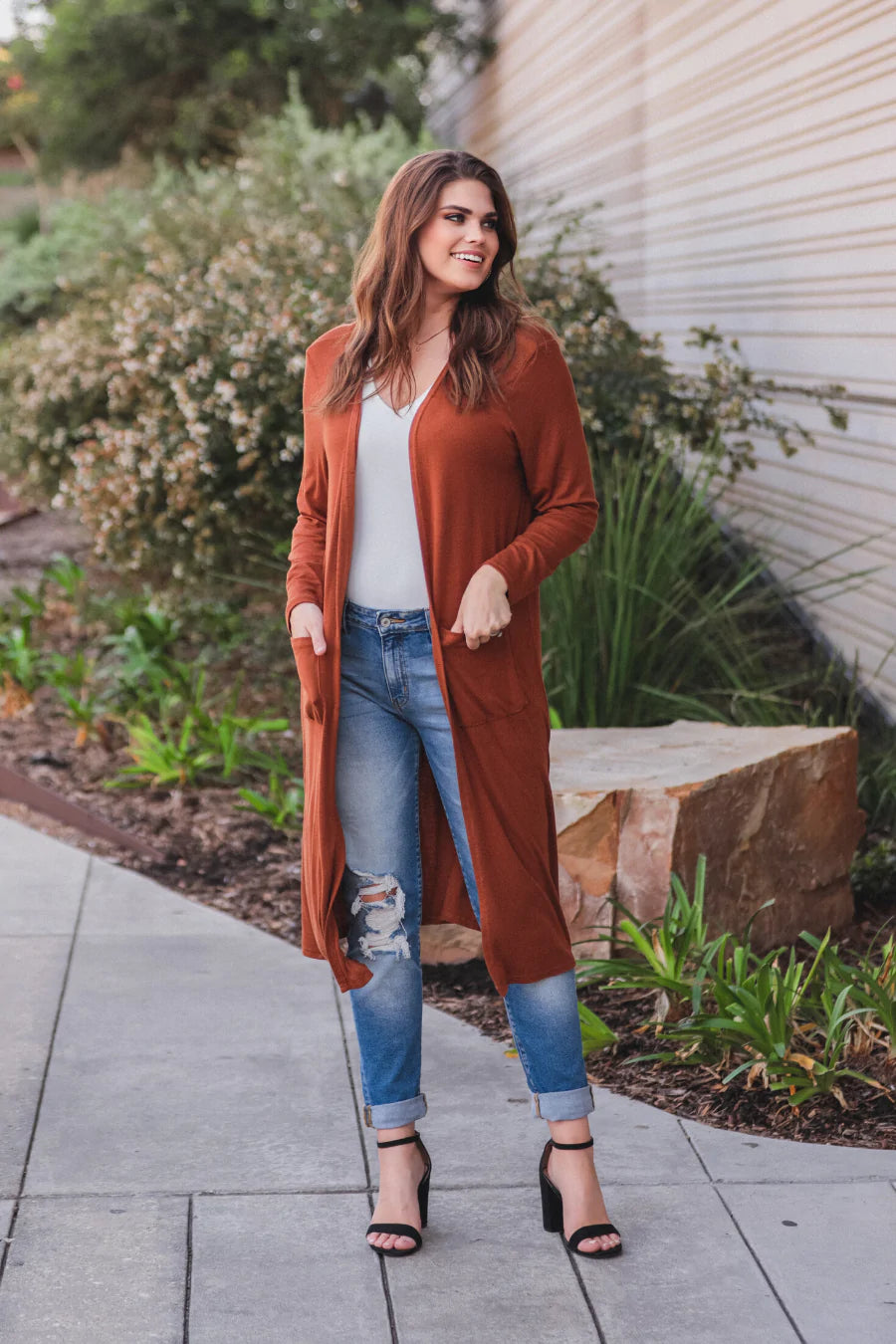 Spiced Up Long Pocket Cardigan