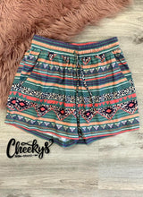 Load image into Gallery viewer, Carly Aztec leo comfy shorts
