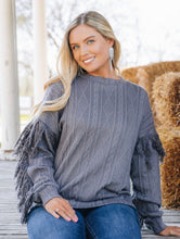 Load image into Gallery viewer, Smokey Mountains Fringe Sweater
