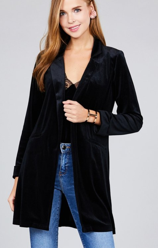 Black Velvet Blazer